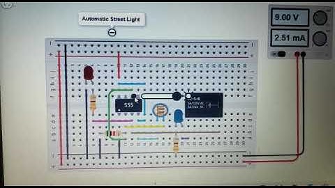 Automatic street Light Control using 555 IC with Relay | TinkerCad