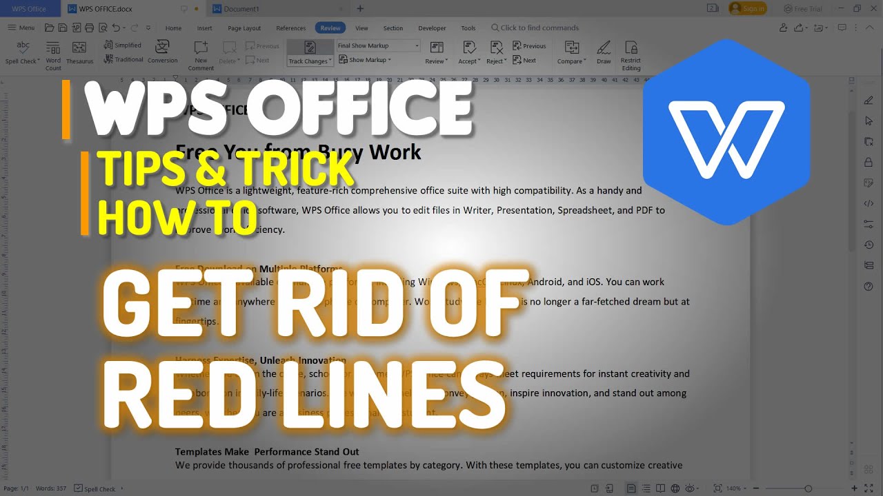 wps-office-word-how-to-get-rid-of-red-lines-youtube