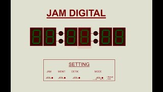 Jam Digital Menggunakan IC Decade Counter 7490 | Simulasi Proteus