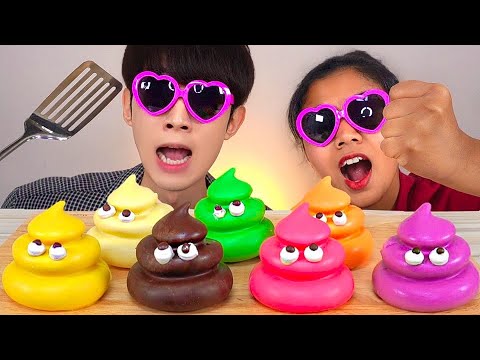 ASMR ToRooRoo 또루루 <strong>POOP</strong> CRUSH CHALLENGE 똥깨기 챌린지 먹방 MUKBANG JELLY EATING SOUNDS チョコレートゼリー (FEAT.조안나)