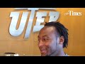 UTEP running back Aaron Jones is asked about his volunteerism, GPA and community service during A Ju