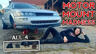 Replacing Engine/Transmission mounts on my 1993 Toyota Corolla DX (AE102)