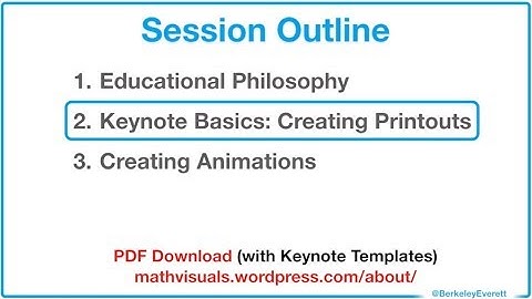 Creating Math Visuals with Keynote Part 2  Keynote Basics   Creating Printouts