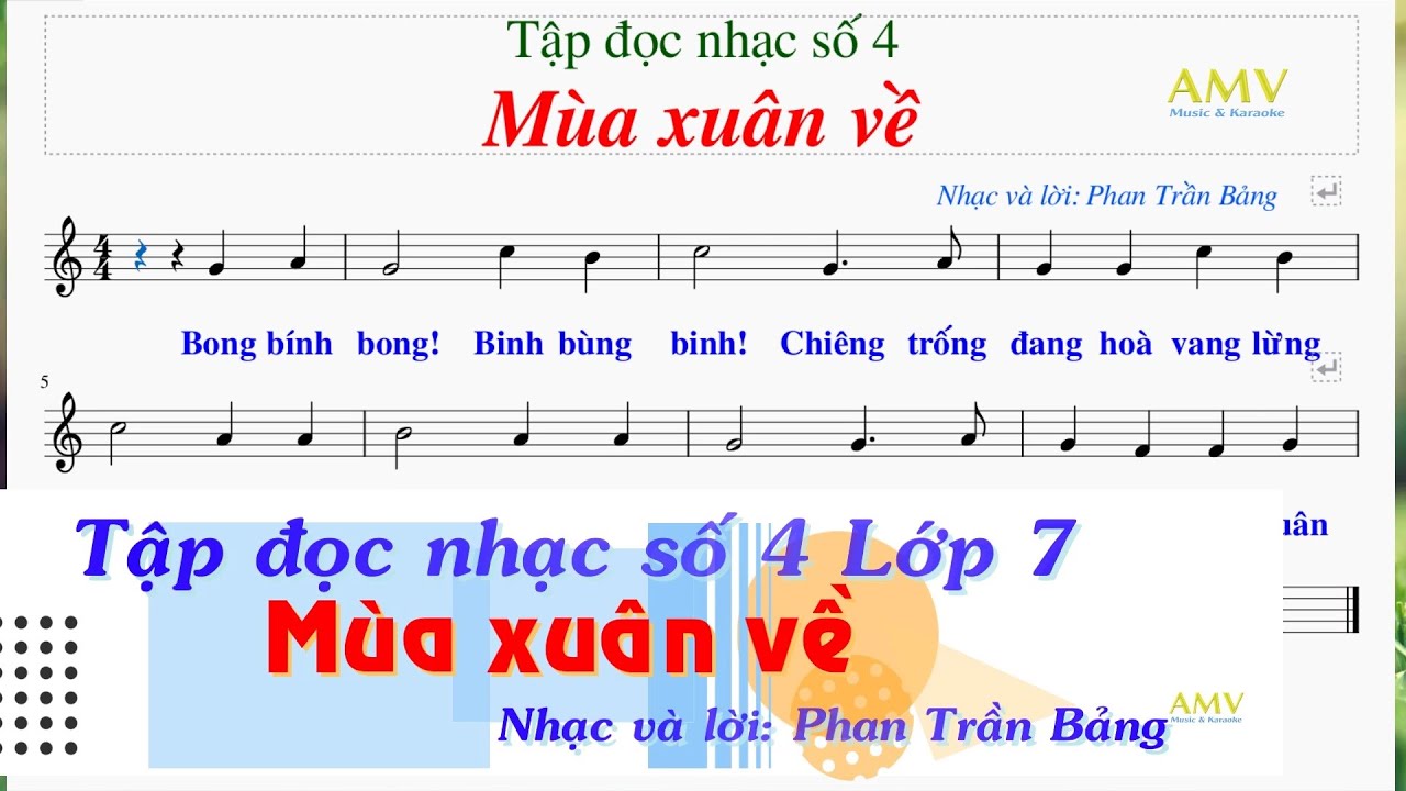 Tập đọc nhạc số 4 Lớp 7 | âm nhạc 7 - youtube