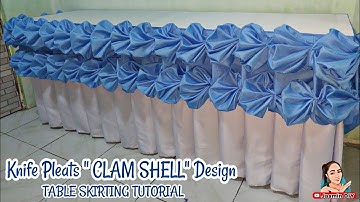 Knife Pleats CLAM SHELL Design Table Skirting Tutorial | Jasmin diy