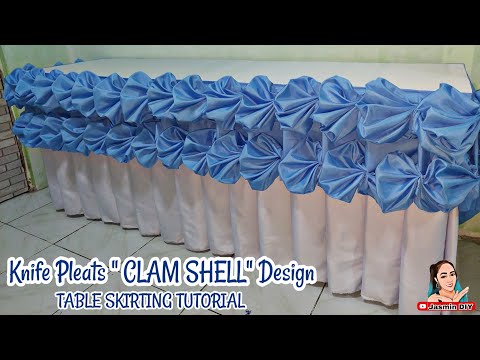 【LOOKPLE】Simple Summer Ice Pleats Setup Knife Pleats CLAM SHELL Design Table Skirting Tutorial
