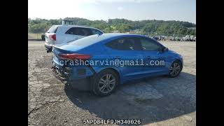 5NPD84LF9JH340026 - Hyundai elantra 2018