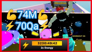 70 Qa FOR 70M STRENGHT IN STRONGMAN SIMULATOR ROBLOX