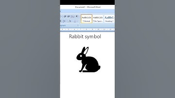 How to make Rabbit 🐇 symbol in ms word shortcut key #shortcutkeys #drawing #rabbit #viralshort
