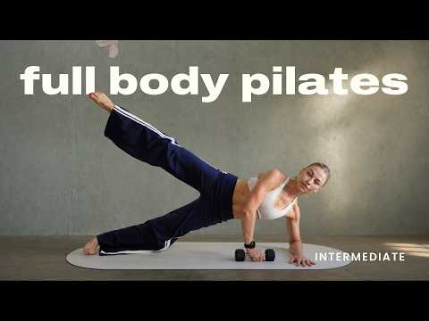 30 Min. Full Body Pilates x Strength Workout with Dumbbells