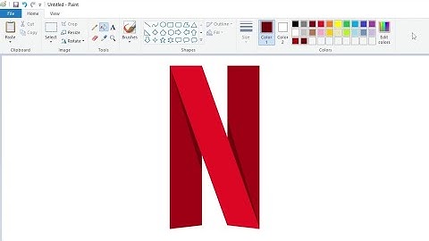 How to draw Netflix logo in MS Paint | Easy step by step drawing