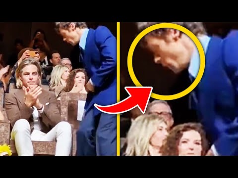 Harry Styles Caught SPITTING On Chris Pine