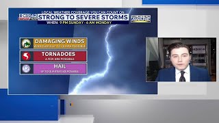 Saturday Evening Forecast Update - Wx Aware Sunday