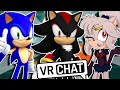 A serious dimensionsailor peace meets warrior shadow and sonic at a campsite  vrchat