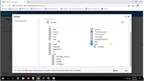 Setting UFT Addins on an RPA installation