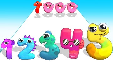 Number Run - Merge 3D Maths Level Number Max Level Gameplay (Maths Game)