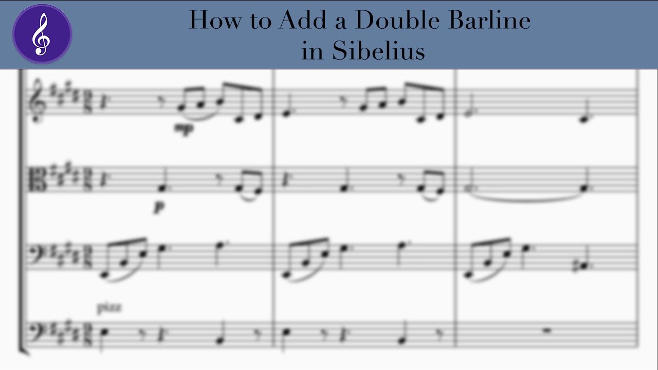 How to Add a Double Barline in Sibelius