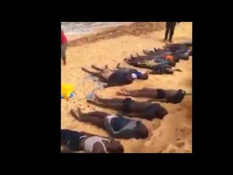 Video: 74 Mayat Pendatang Muncul Di Pantai Libya