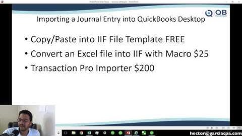 Importing Journal Entries into QuickBooks Desktop from Excel/CSV (see description for updated link)