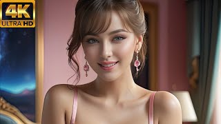 4K Ai Girl Lookbook - Ai Girl Sophia's Pink Lingerie Trial: All About Comfort And Style