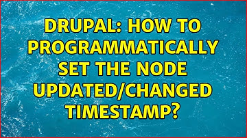 Drupal: How to programmatically set the node updated/changed timestamp?