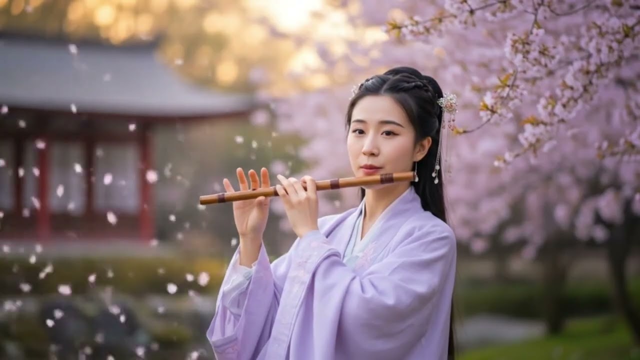 Lonely Winter Flute — Emotional Asian Melody Under Falling Snow
