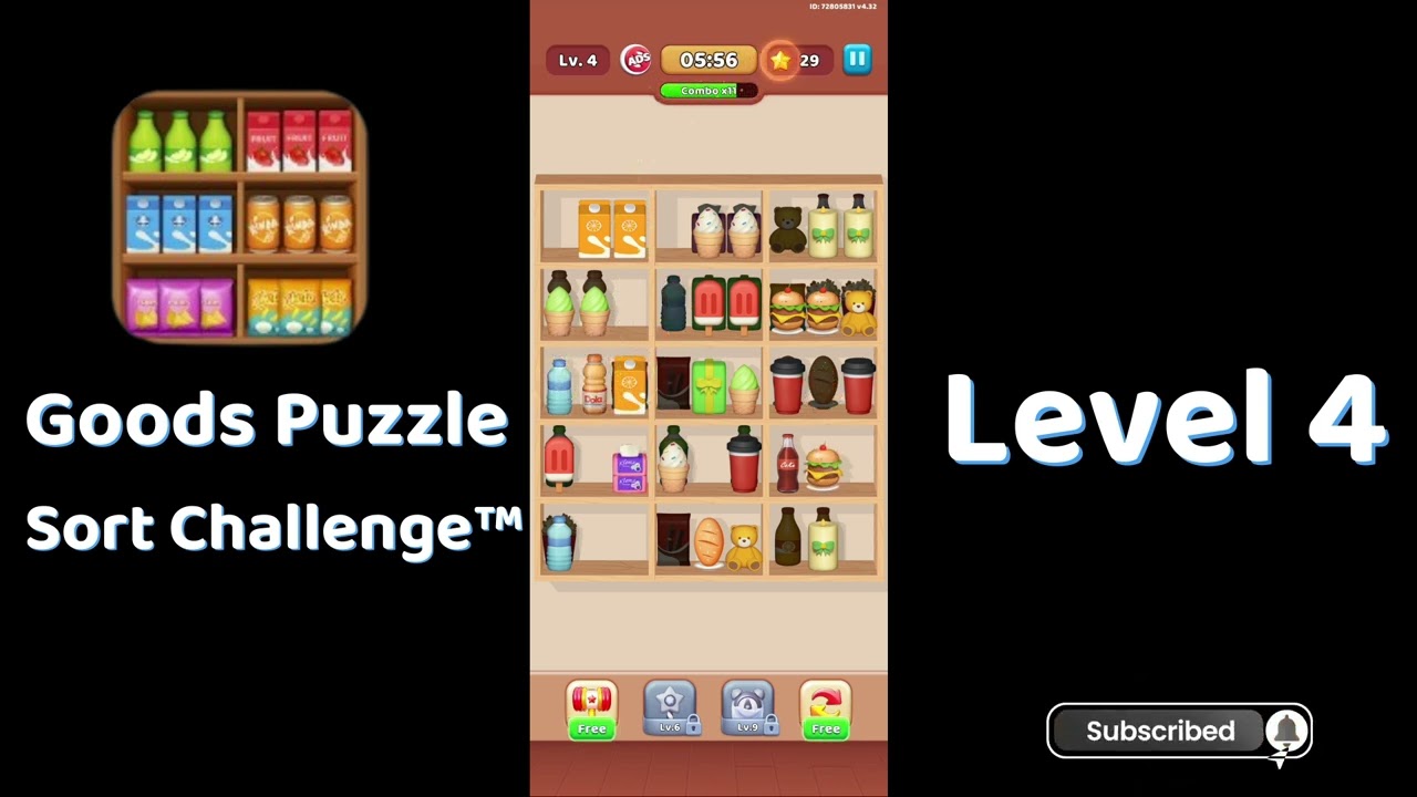 Goods Puzzle Sort Challenge Level 4 Walkthrough 📦 | Sorting Puzzle Game | Tips & Tricks | Go Answer
