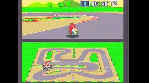 Super Mario Kart (NTSC) Time Trial : Mario Circuit 4 (MC4) - 1'29"90 NBT (World Record)
