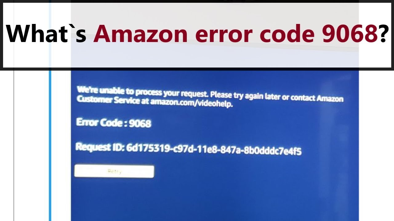 Amazon error. Error Prime.