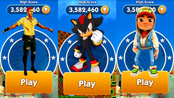 Temple Run 2 vs Sonic Dash vs Subway Surfers Gameplay