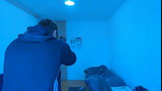 Airsoft mini uzi, submachine gun target shooting practise