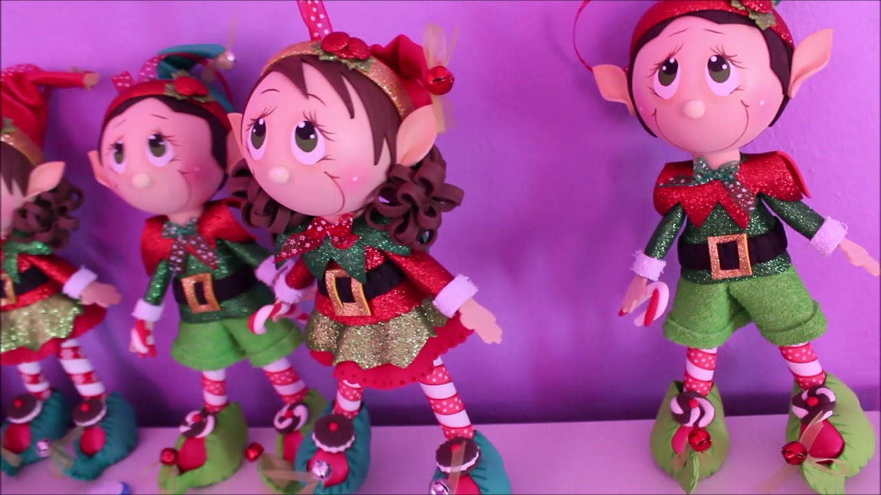 ❤️❤️❤️Ideas de Dulceros navideños, elfos decoración navideña en foami❤️❤️❤️ - YouTube