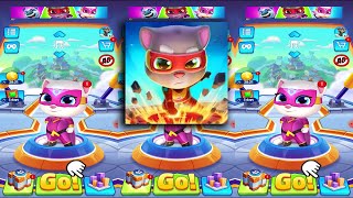 Talking Tom Hero Dash | Angela Endless Run Gameplay (3x3 Challenge)