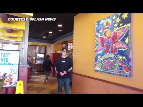 Justin Bieber Uses The Female Restroom At Taco Bell in LA | Full Video