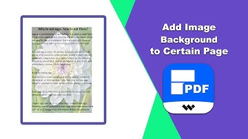How to insert an image background to certain pages in a pdf document in Wondershare PDFelement