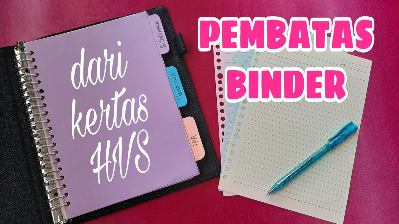 Cara Membuat Pembatas Binder - Youtube