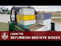 Refurbishing bee hive boxes