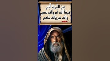 هي السورة التي فيها ألف أمر وألف نهي وألف خبر وألف حكم و من أول من سجد لابليس وتعلم السحر
