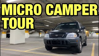 I converted my Honda CRV into a cozy offgrid stealth camper! (SUV/Van tour)