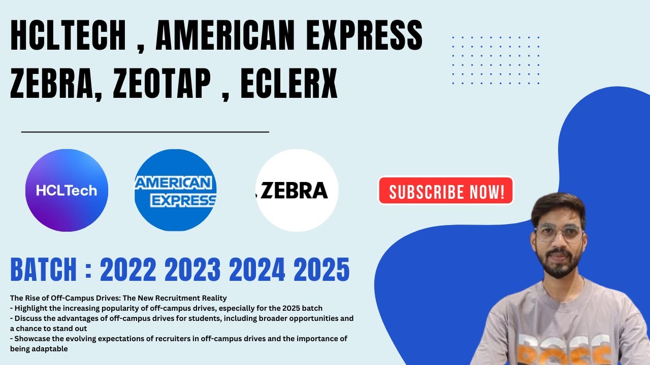 Zebra , HclTech New Hiring Announced | OFF Campus Drive | 2025, 2024 ...