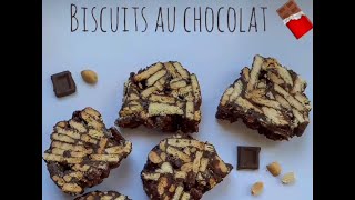 biscuit au chocolat recipe / بسكويت  بارد بطرييقة جد سهلة