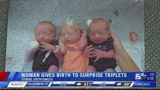 Woman thought she had kidney stones, gave birth to triplets