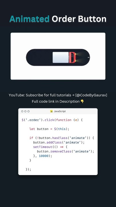 🔥 Create an Animated Order Button Using HTML & CSS #webdevelopment # ...