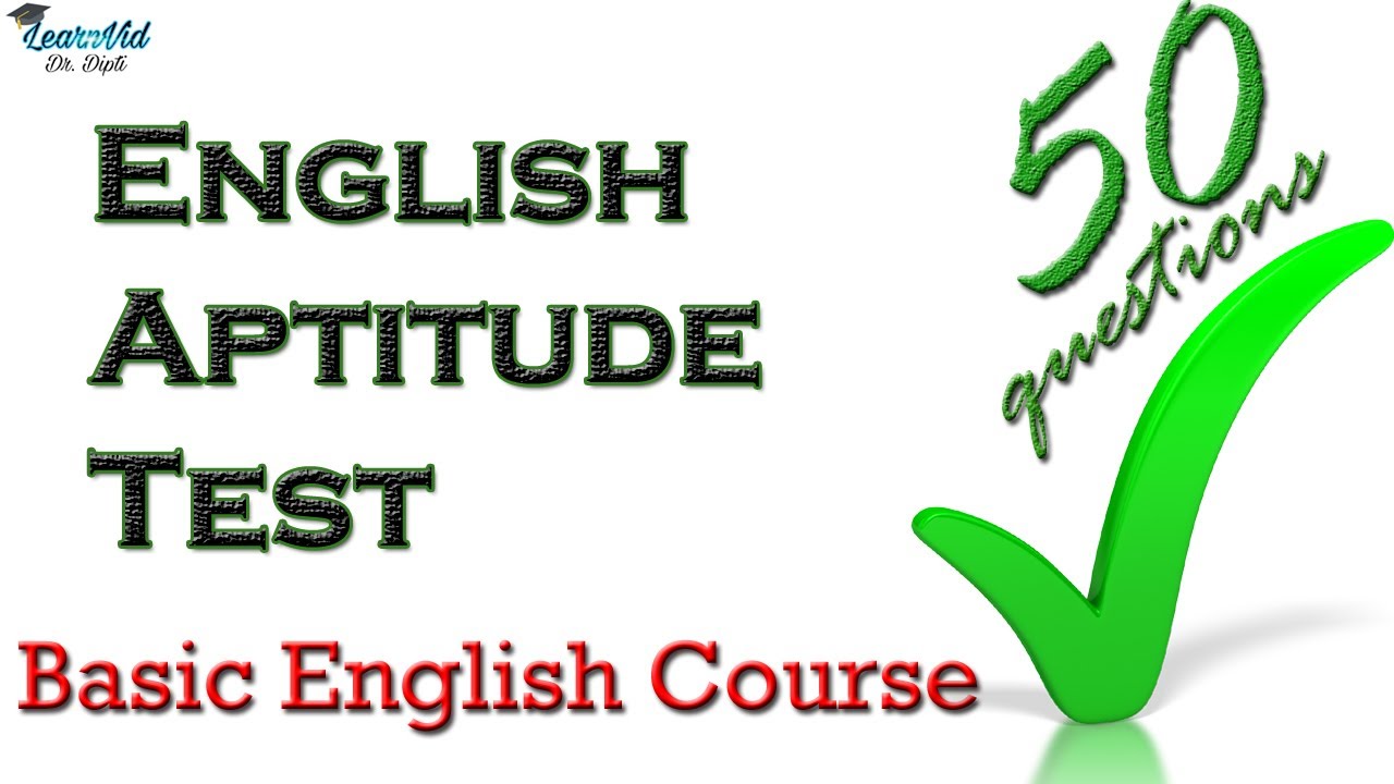 English Aptitude Test Basic English Spoken English Course LearnVid Dr Dipti YouTube
