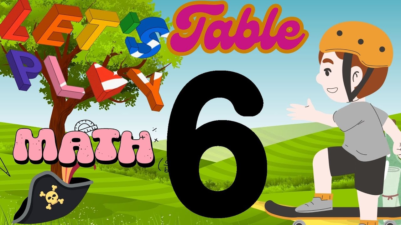 Table of Six (6) #tablesong #tabels #mathematics #maths #numericals # ...