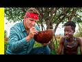 Reto de comida tribal africana ¡Sobrevivir a un día con los hamar!