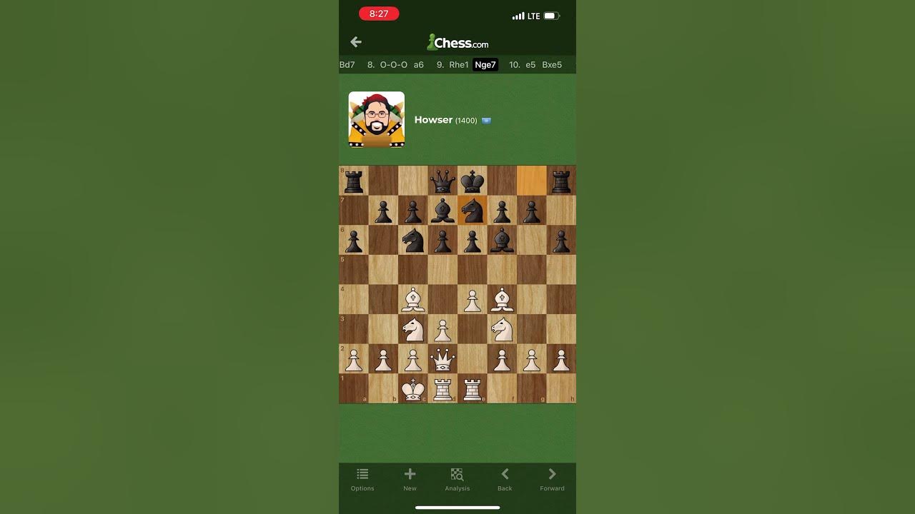 The Howser Chess Bot on Chess.com is really cheeky. I would have won on the next  move : r/chessbeginners