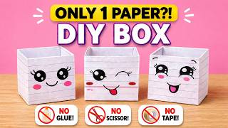 Easy Diy Paper Box Tutorial No Glue No Scissor No Tape Origami Box