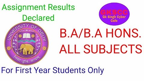 Du Sol Assignments Result Declared 2020 ¦ Du Sol ka result kaise check kare ¦ By Gk Singh Cyber Cafe