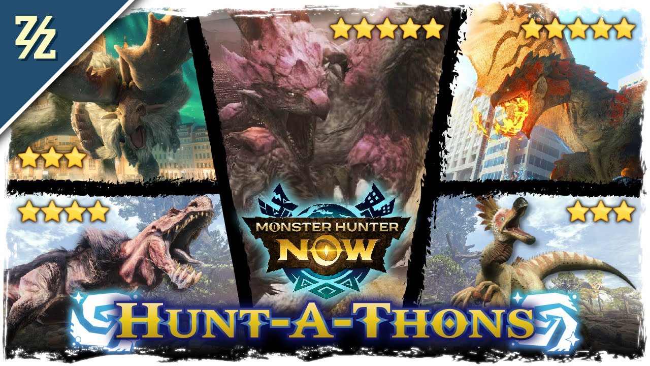 MH Now Hunt A Thons Gameplay Solo Hunting Pink Rathian, Rathalos, Kulu ...